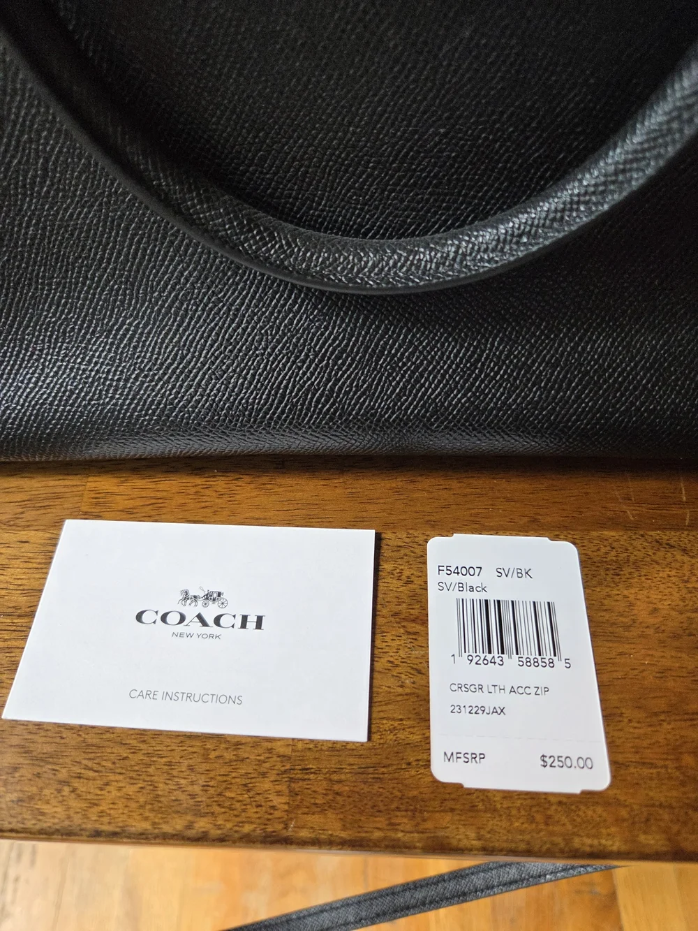 Coach Black Saffiano Leather Satchel with Silver Chain Strap